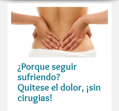 Quítese el dolor sin cirugías