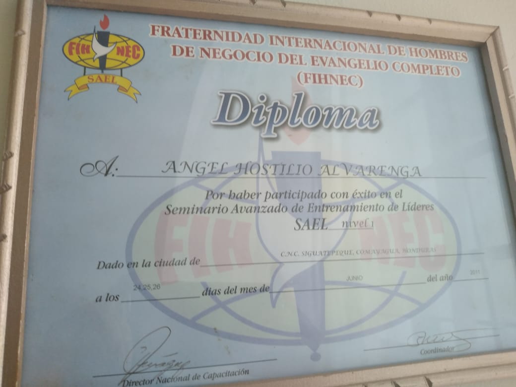 Diploma por Seminario Avanzado de Entrenamiento de Lideres SAEL, nivel 1